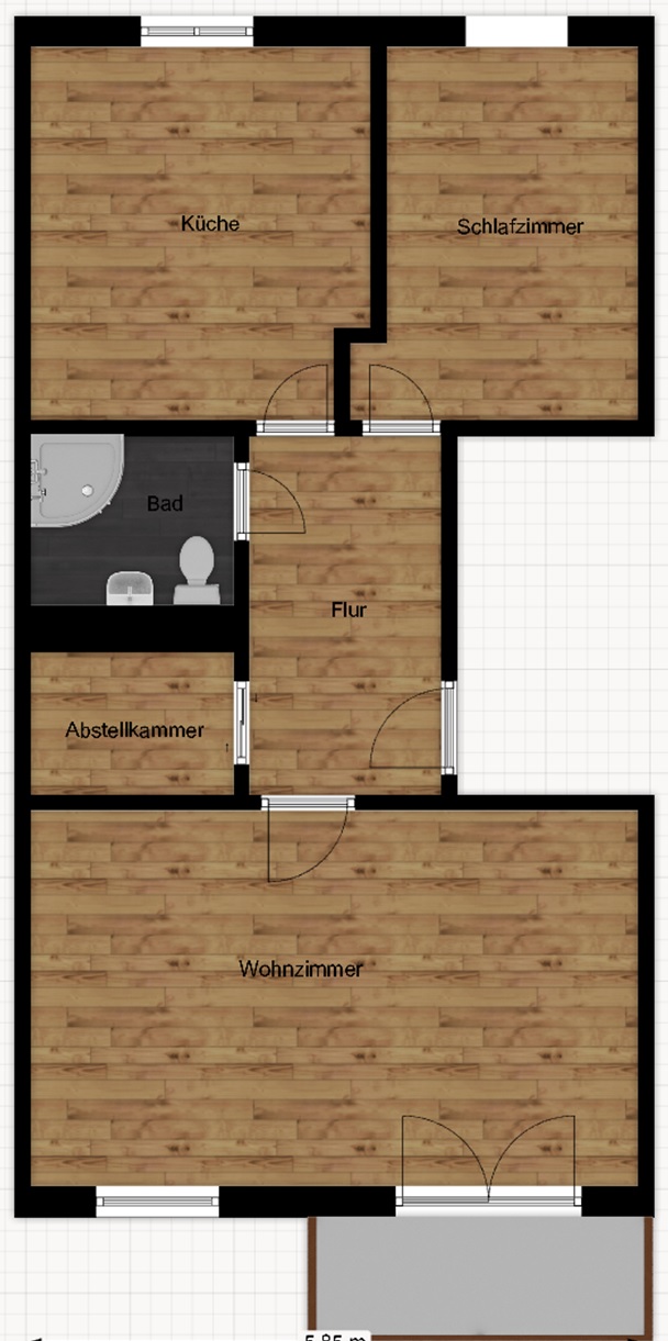 2-Raum Wohnung